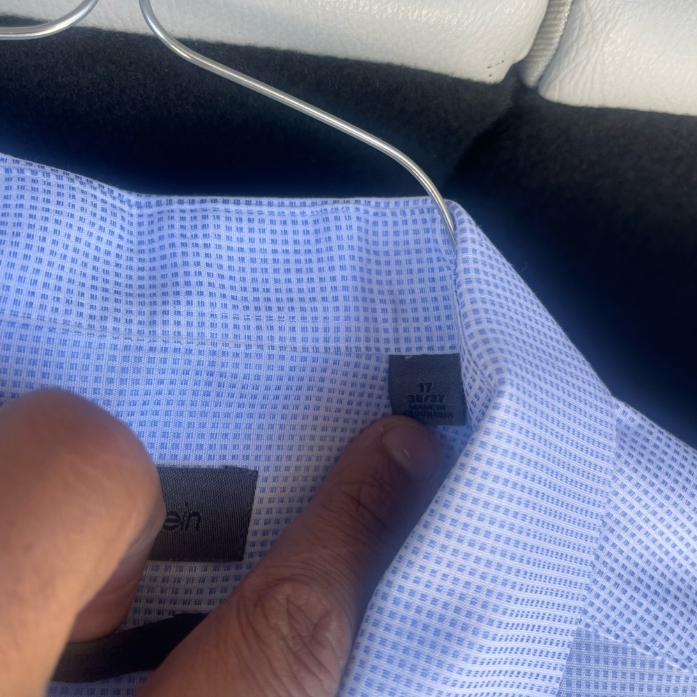 Calvin Klein Blue Checkered Shirt